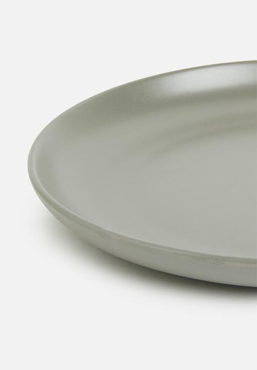 Excellent Houseware - Emble stoneware dinner plate of 4 - green