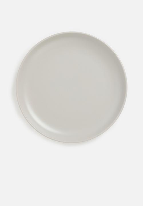 Excellent Houseware - Emble stoneware dinner plate of 4 - grey