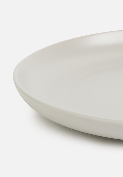 Excellent Houseware - Emble stoneware dinner plate of 4 - grey