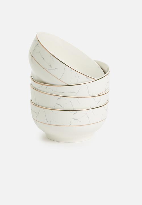 Nicolson Russell - Vatican Bowl Set Of 4 - White