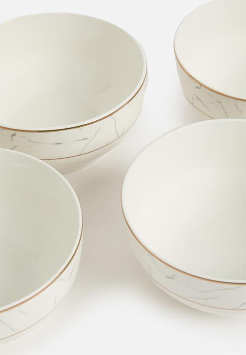 Nicolson Russell - Vatican Bowl Set Of 4 - White