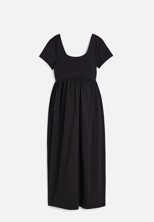 H&M - Mama square-neck jersey dress - black
