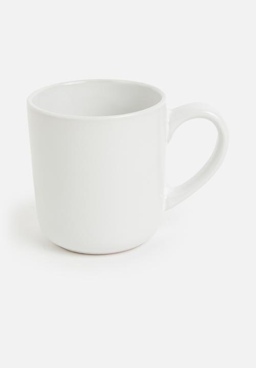 Excellent Houseware - Emble stoneware mug set of 4 - white