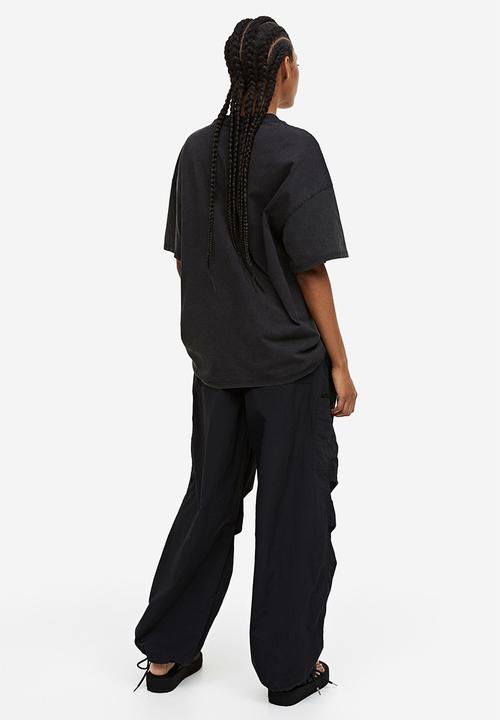 H&M - Oversized printed T-shirt - black/billie eilish