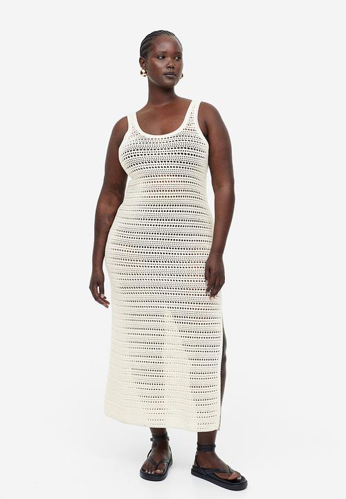 H&M - Crochet-look dress - cream