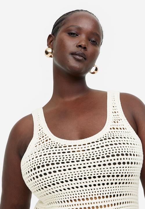 H&M - Crochet-look dress - cream