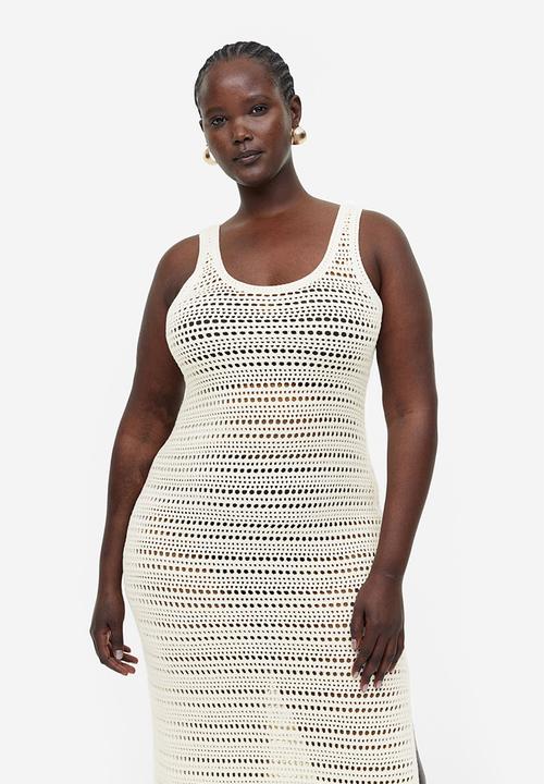 H&M - Crochet-look dress - cream