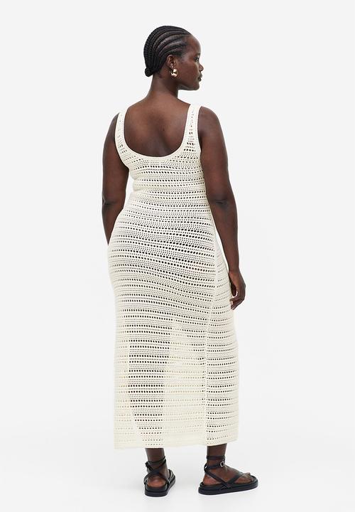 H&M - Crochet-look dress - cream