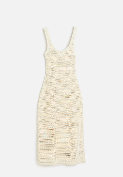 H&M - Crochet-look dress - cream