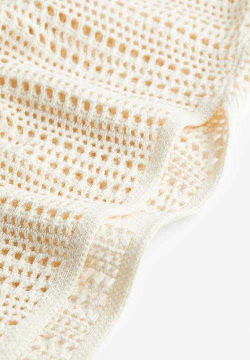 H&M - Crochet-look dress - cream