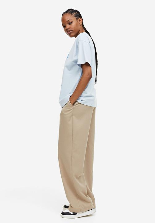 H&M - Oversized printed T-shirt - light blue/oxford university