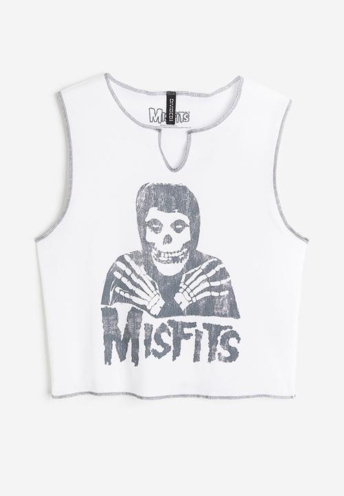 H&M - Printed vest top - white/misfits
