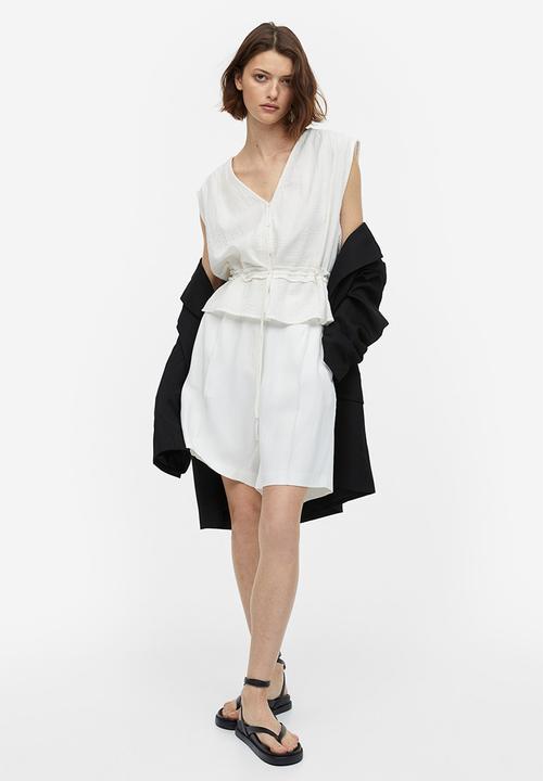 H&M - Crinkled cotton blouse - white