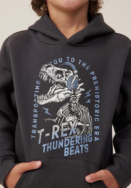 Cotton On - Marco hoodie - phantom/t-rex thundering beats