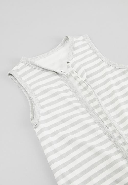 Pop Candy - Striped sleeping bag - grey & white