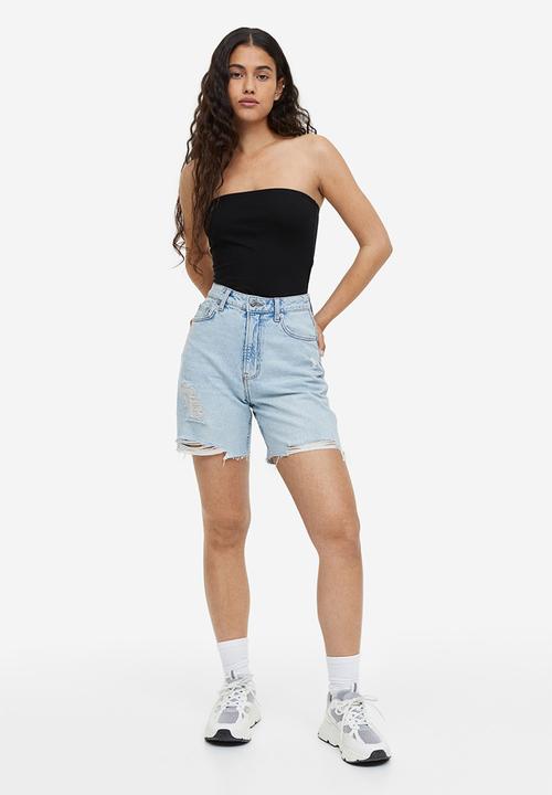 H&M - Jersey bandeau top - black
