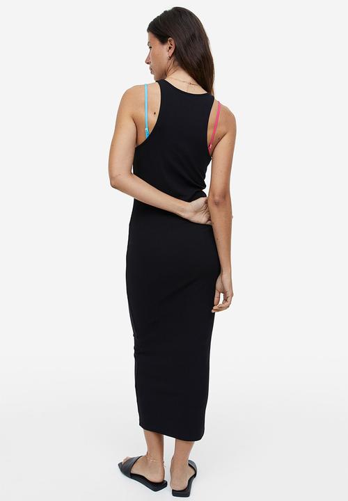H&M - Ribbed sleeveless dress - black