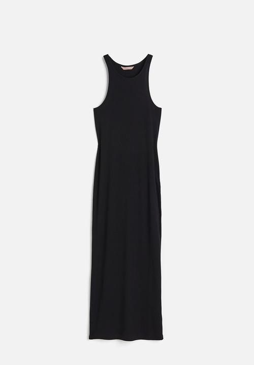 H&M - Ribbed sleeveless dress - black