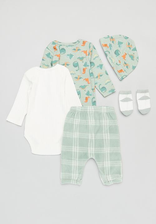 Pop Candy - 5 Piece bodyvest set - sage