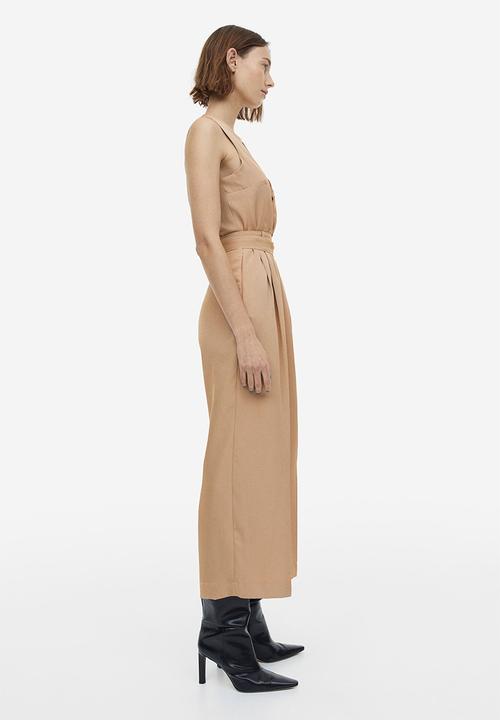 H&M - V-neck jumpsuit - beige
