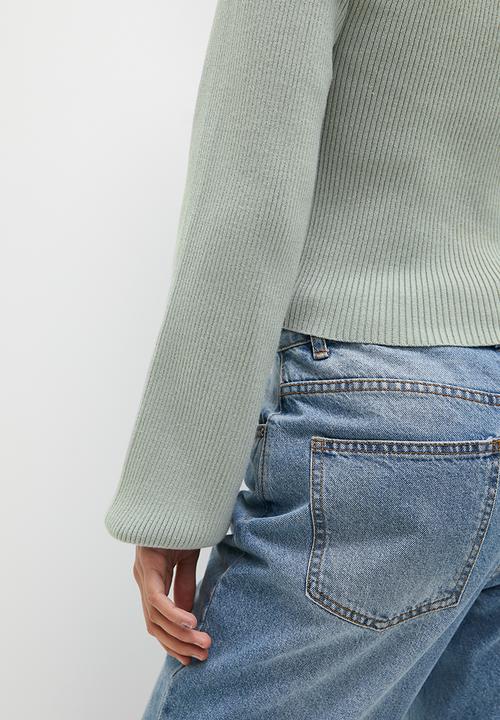dailyfriday - Sweetheart jumper with blouson sleeve - sage