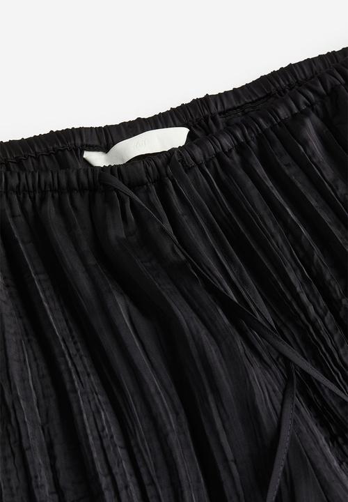 H&M - Wide pull-on trousers - black