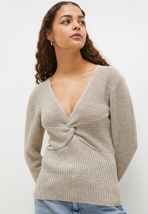 dailyfriday - Knot detail top - taupe