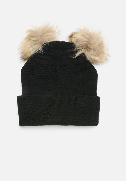 Pop Candy - Pom pom beanie - black 