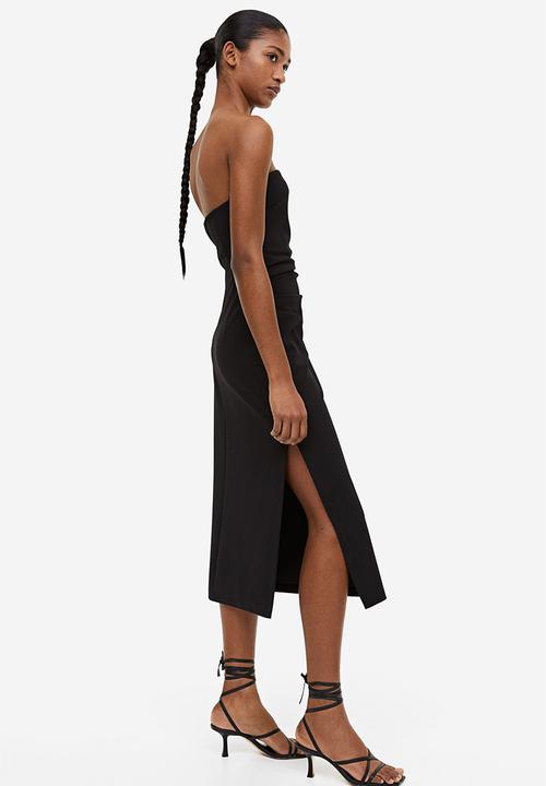 H&M - Gathered bandeau dress - black