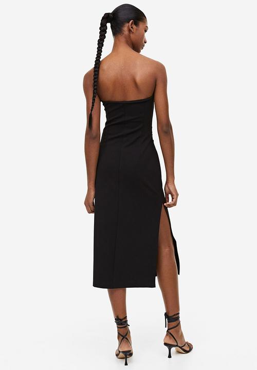 H&M - Gathered bandeau dress - black