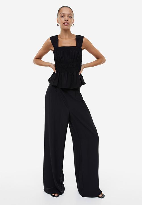 H&M - Wide trousers - black