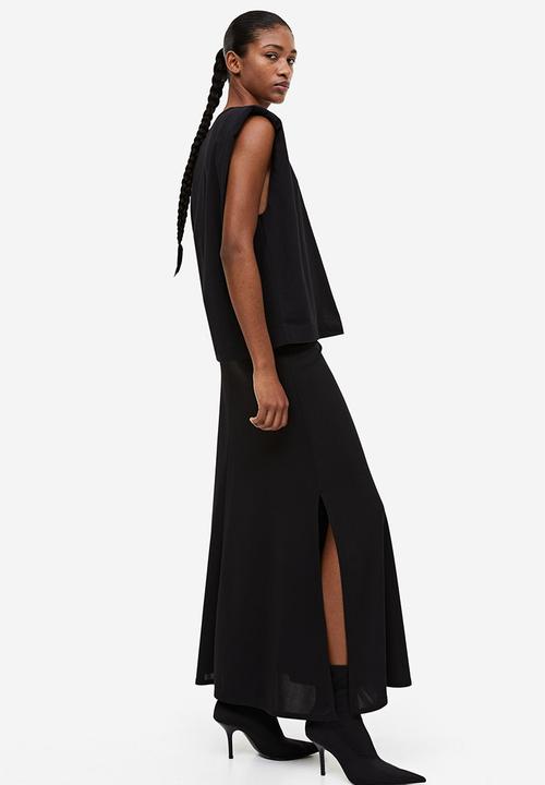 H&M - Long jersey skirt - black 
