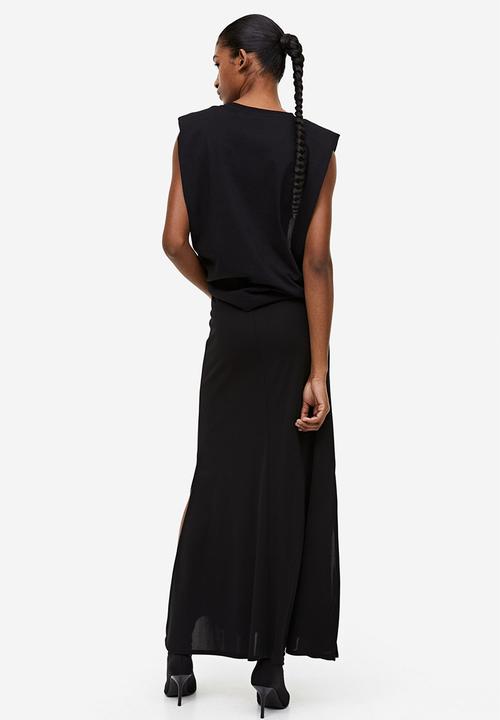 H&M - Long jersey skirt - black 