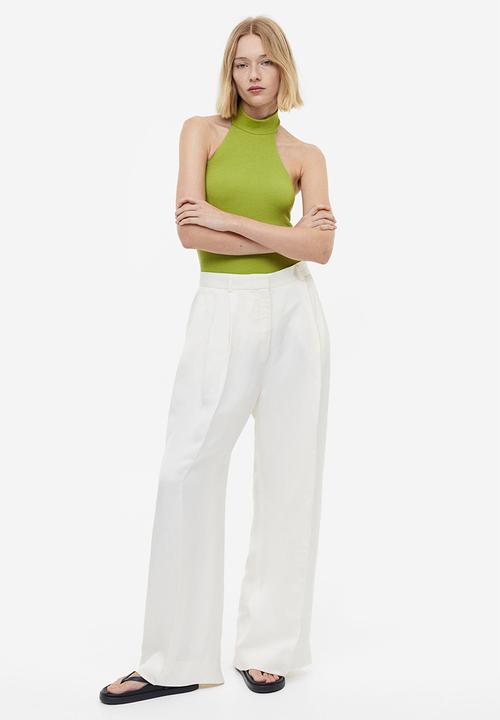 H&M - Halterneck thong body - olive green