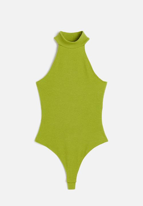 H&M - Halterneck thong body - olive green
