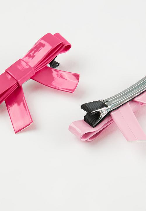 Pop Candy - Bowknot hair clips - pink