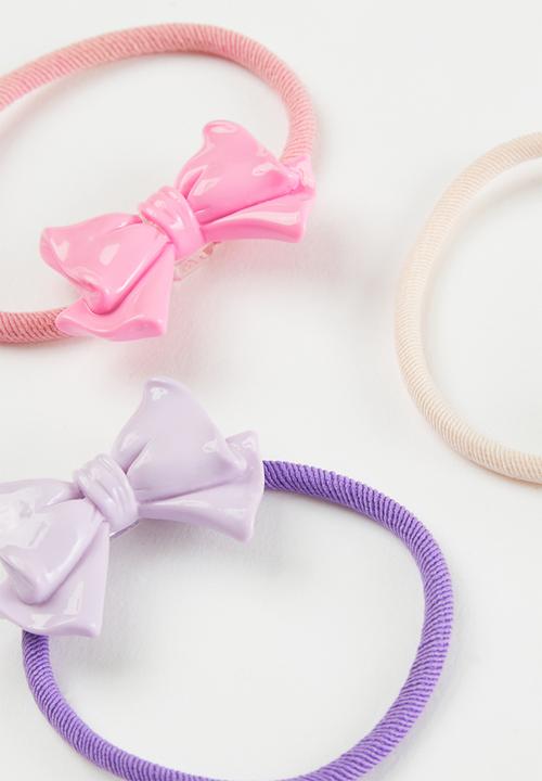 Pop Candy - Bowknot rubber hairbands - pink