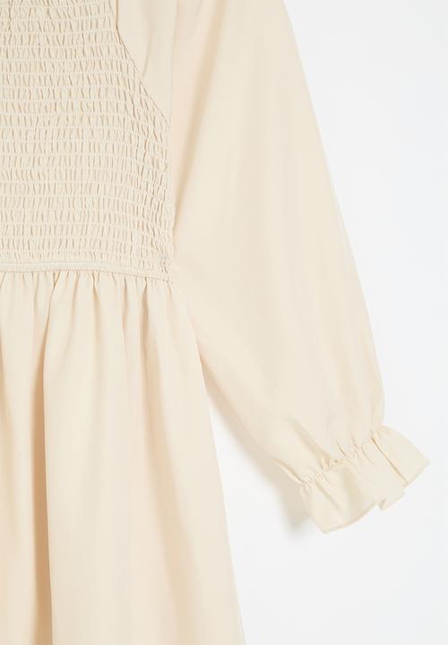 Pop Candy - Shirred dress - neutral