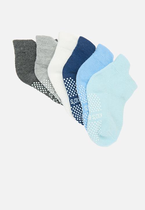Pop Candy - 6 Pack ankle socks - blue multi
