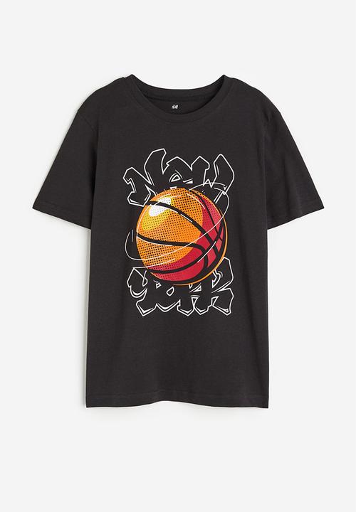 H&M - Printed cotton T-shirt - black new york