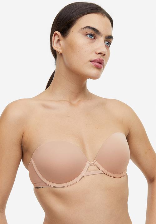 H&M - Microfibre push-up balconette bra - beige
