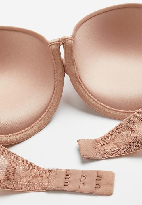 H&M - Microfibre push-up balconette bra - beige