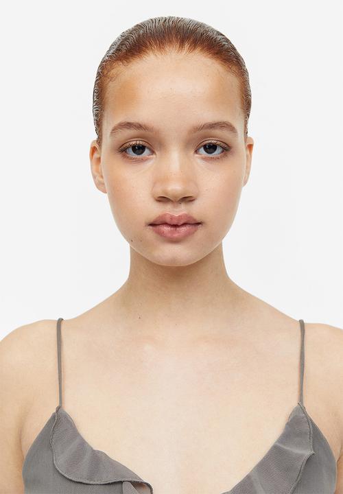 H&M - Frill-trimmed strappy top - dark greige