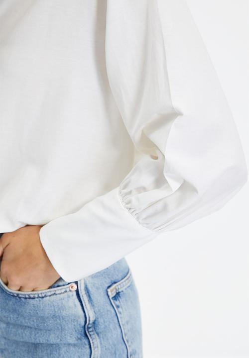 Trendyol - Cotton shirt - ecru