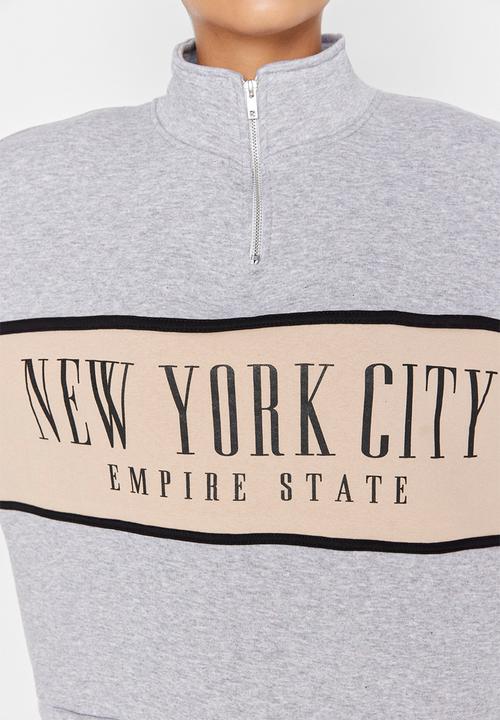 Trendyol - Basic fleece sweatshirt - grey melange