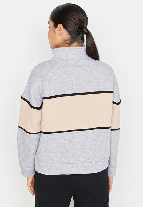 Trendyol - Basic fleece sweatshirt - grey melange