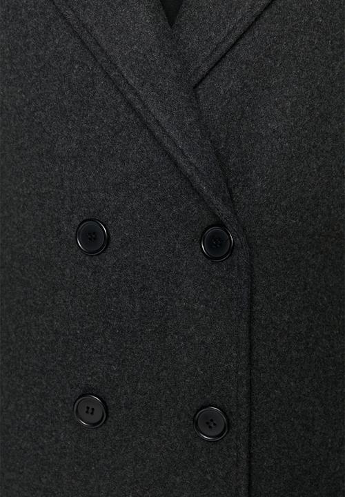 Trendyol - Plus oversized stamp coat - anthracite