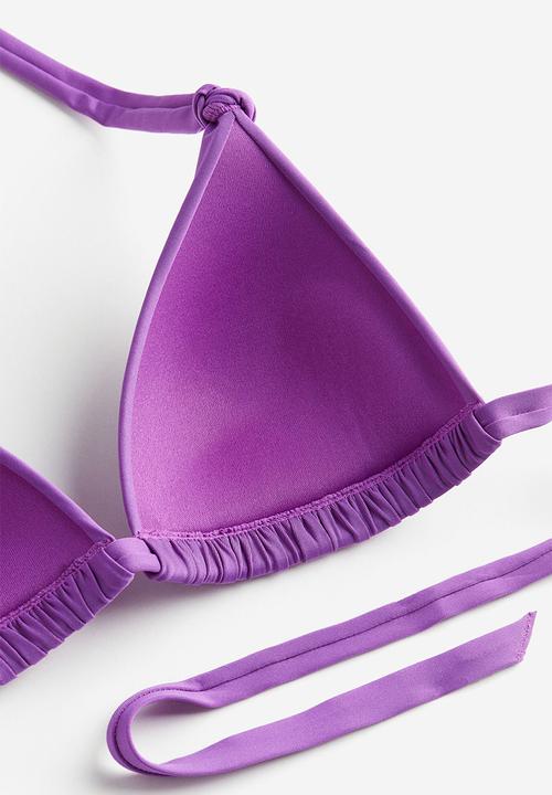 H&M - Push-up triangle bikini top - purple