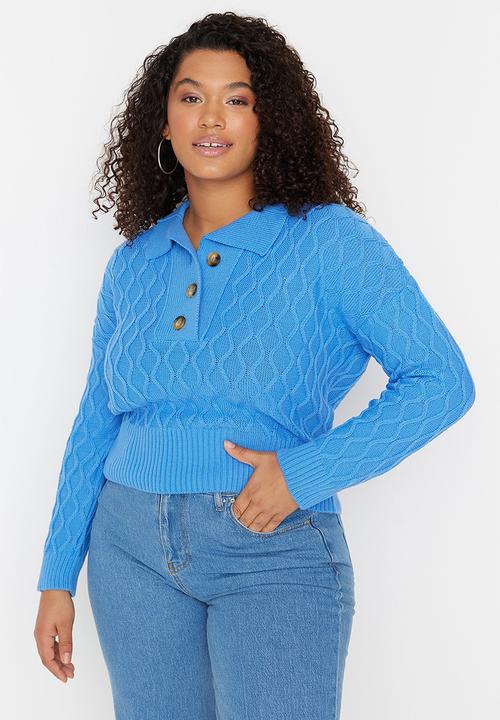Trendyol - Plus sweater - blue