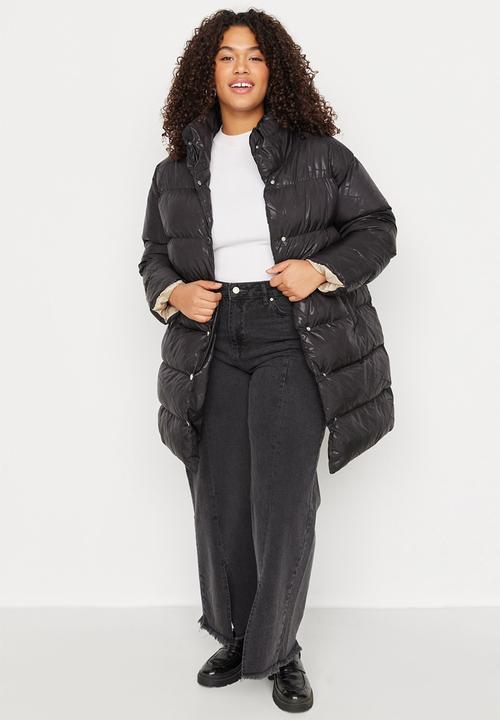 Trendyol - Plus printed down jacket - black